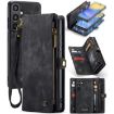 Samsung Galaxy A15 5G CaseMe 008 Zipper Wallet Leather Case (Black) - 1