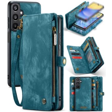 Samsung Galaxy A15 5G CaseMe 008 Zipper Wallet Leather Case (Blue) - 1