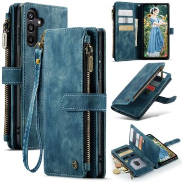 Samsung Galaxy A15 CaseMe C30 Wallet Leather Phone Case Blue - 1