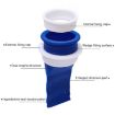 Silicone Floor Drain Plug Anti-Backflow for Toilet Pipes - Blue Set - 7