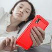 Samsung Galaxy Xcover 7 Carbon Fiber Brushed Texture TPU Phone Case - Red - 7