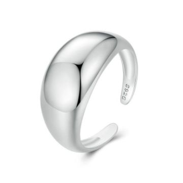 S925 Sterling Silver Adjustable Ring - Plain Aperture (SCR983-E) - 1