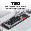 T-WOLF T50 Mechanical Keyboard with Knob, Black B - 2