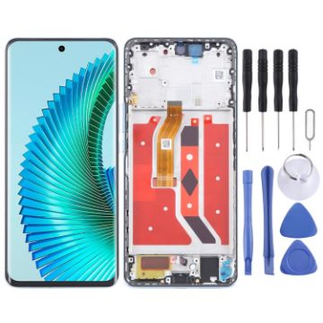 For Honor Magic6 Lite LCD Screen Digitizer Assembly with Frame - Blue - 1