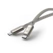 MOMAX DC31 1m USB-C to USB-C 100W Braided Cable - Titanium Color - 2