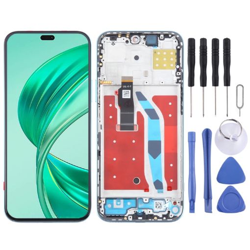 For Honor X8b LCD Screen Digitizer Full Assembly with Frame - Green - 1