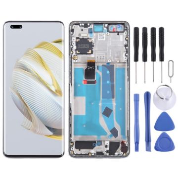 Huawei Nova 10 Pro LCD Screen Digitizer Assembly with Frame - Silver - 1