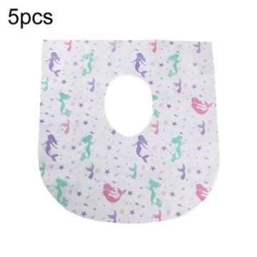 Picture of 5pcs Disposable Nonwoven Toilet Pad Portable Hotel And Traveling Cartoon Universal Cushion, Style: Mermaid (60 x 64cm)