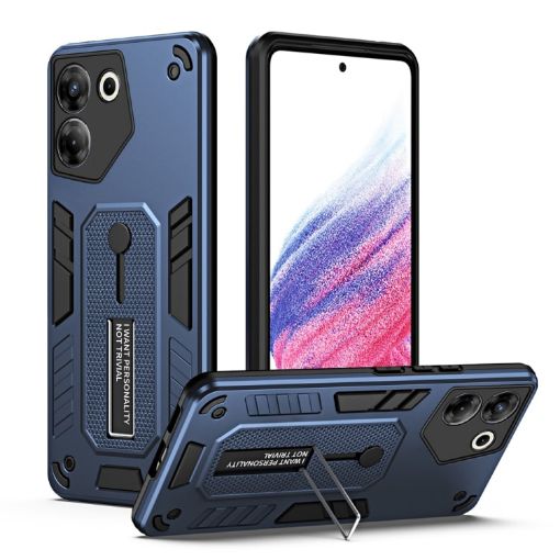 Tecno Camon 20 Pro 5G Blue Armor Finger Loop Phone Case - 1