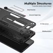 Motorola Moto E13 Brave Armor Finger Loop Holder Phone Case - Black - 3
