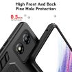 Motorola Moto E13 Brave Armor Finger Loop Holder Phone Case - Black - 4