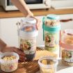Salad Meal Shaker Cup Portable Fruit and Vegetable Container Blue - 2