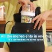 Salad Meal Shaker Cup Portable Fruit and Vegetable Container Pink - 7
