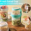 Salad Meal Shaker Cup Portable Fruit and Vegetable Container with Fork - 3