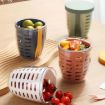 600ml Fruit and Veggie Snack Cup with Lid and Fork - White - 2