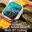 K57 Pro 1.96" Smart Watch, Silver Bamboo - Waterproof, Bluetooth, Music, Weather - 4