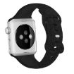 Apple Watch SE 2022 44mm Rose Embossed Silicone Watch Band - Black - 3