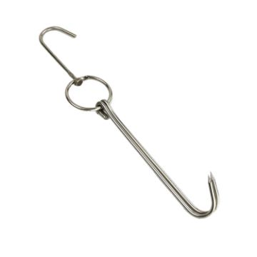 Picture of Stainless Steel Double Ring Duck Cooker Hanger Outdoor Barbecue Hanging Hook Stand, Specs: 5 Centi 9 Inch Wax Ring 36cm
