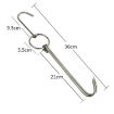 Stainless Steel Double Ring Duck Cooker Hanger - Outdoor Barbecue Hook Stand - 2