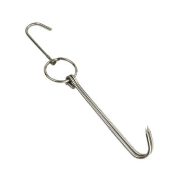 Picture of Stainless Steel Double Ring Duck Cooker Hanger Outdoor Barbecue Hanging Hook Stand, Specs: 5 Centi 8 Inch Wax Ring 34cm