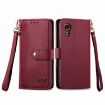 Samsung Galaxy Xcover 7 Red Leather Phone Case with Zipper Lanyard - 2