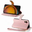 Samsung Galaxy Xcover 7 Pink Leather Phone Case with Zipper Lanyard - 4