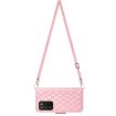 Samsung Galaxy A03s EU Rhombic Texture Flip Leather Phone Case - Pink - 3