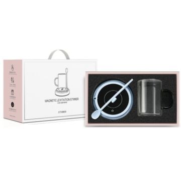 Picture of 10000rpm/Min Magnetic Levitation Electric Coffee Stirrer Milk Shaker With Cup Gift Box (Pink)