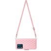 Motorola Moto E13 Rhombic Texture Flip Leather Phone Case - Pink - 3