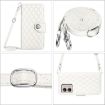 Motorola Moto G53/G23/G13 Rhombic Texture Flip Leather Phone Case - White - 5