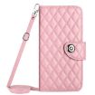 Nokia C22 Rhombic Texture Flip Leather Phone Case - Pink - 2