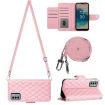 Nokia G22 Rhombic Texture Flip Leather Phone Case - Pink - 1