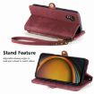 Samsung Galaxy Xcover 7 Geometric Zipper Wallet Leather Phone Case - 4