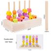 Picture of Children Wooden Geometric Shape Matching Enlightenment Beads Building Blocks Educational Toys (Colorful)