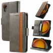 Samsung Galaxy Xcover 7 Case - Grey Leather Phone Case - 1