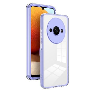 Xiaomi Redmi A3 3 in 1 Clear TPU Color PC Frame Phone Case - Purple - 1