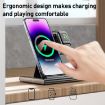 Black A80 3 in 1 15W Folding Wireless Charger - Fast Charging - 5