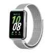 Samsung Galaxy Fit 3 Woven Nylon Loop Watch Band Grey White - 1