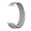Samsung Galaxy Fit 3 Woven Nylon Loop Watch Band Grey White - 2