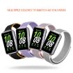 Samsung Galaxy Fit 3 Woven Nylon Loop Watch Band Grey White - 5