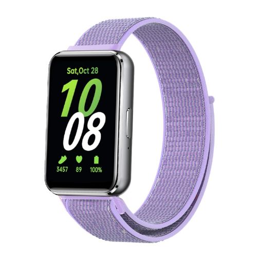 Samsung Galaxy Fit 3 Woven Nylon Loop Watch Band - Purple - 1