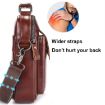 BULL CAPTAIN 049 Large-capacity Cowhide Crossbody Bag (Coffee) - 3