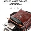 BULL CAPTAIN 049 Large-capacity Cowhide Crossbody Bag (Coffee) - 4