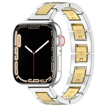 Apple Watch Series 3 38mm H Slim Stainless Steel Band - Silver Gold - 1