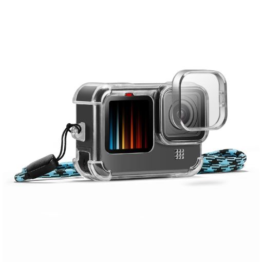 PULUZ Clear TPU Case with Lens Cap for GoPro HERO12/11/10/9 Black - 1