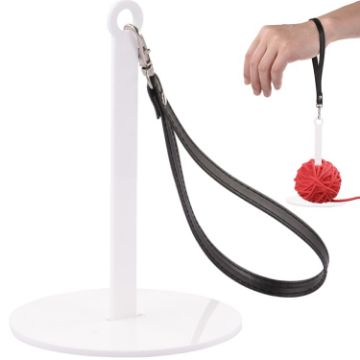 Portable T-shaped Acrylic Wrist Yarn Holder - Small White - 1