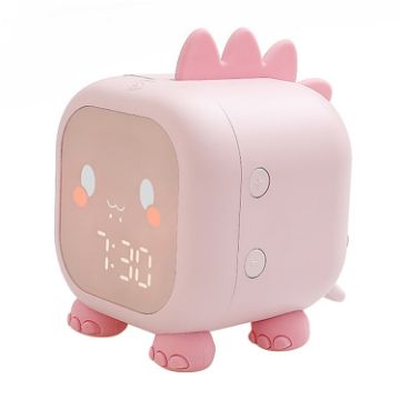 Picture of Dinosaur Kids Alarm Clock Electronic Clock Multifunctional Chime Small Alarm Clock (Pink)