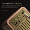 OneDer JY82 Wooden Retro Wireless Speaker HIFI FM Radio TF/U-Disk/AUX - 3