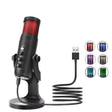 JMARY MC-PW9 USB Cable Microphone RGB Light - 1