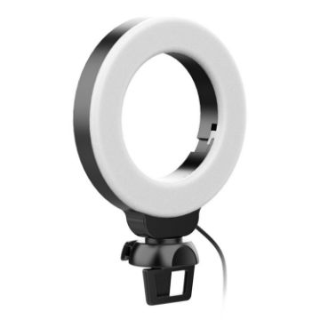 Picture of YRing48 4-Inch 48LEDs Laptop Camera Video Conference Live Beauty Ring Fill Light, Spec: Clip Set
